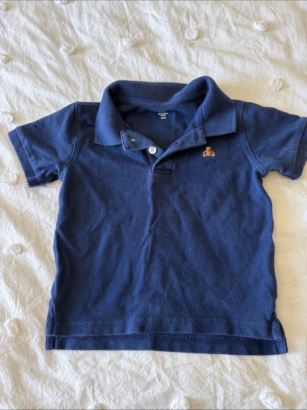 GAP Navy Polo with Small Embroidered Bear